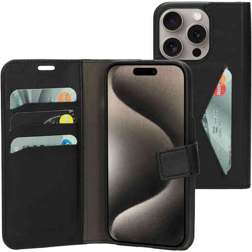 Mobiparts Classic Wallet Case Apple iPhone 15 Pro Black