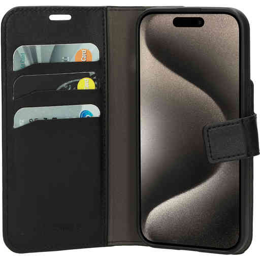 Mobiparts Classic Wallet Case Apple iPhone 15 Pro Black