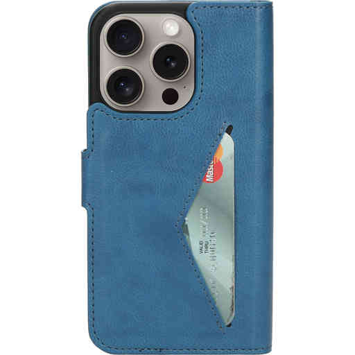 Mobiparts Classic Wallet Case Apple iPhone 15 Pro Steel Blue