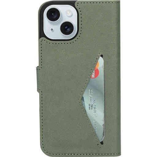 Mobiparts Classic Wallet Case Apple iPhone 15 Stone Green