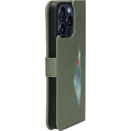 Mobiparts Classic Wallet Case Apple iPhone 15 Pro Max Stone Green