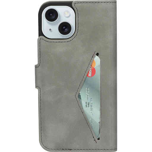 Mobiparts Classic Wallet Case Apple iPhone 15 Granite Grey