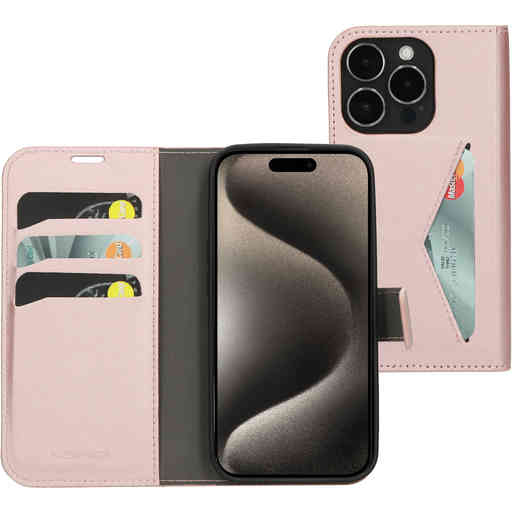 Mobiparts Classic Wallet Case Apple iPhone 15 Pro Pink