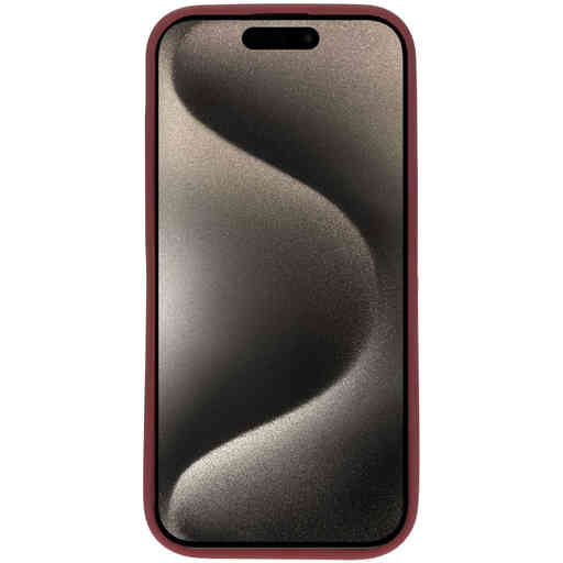 Mobiparts Silicone Cover Apple iPhone 15 Pro Plum Red