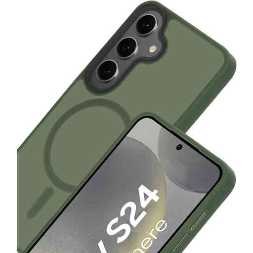 Mobiparts Hardcover Samsung Galaxy S24 Satin Green (Magsafe Compatible)