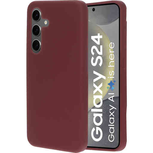 Mobiparts Silicone Cover Samsung Galaxy S24 Plum Red