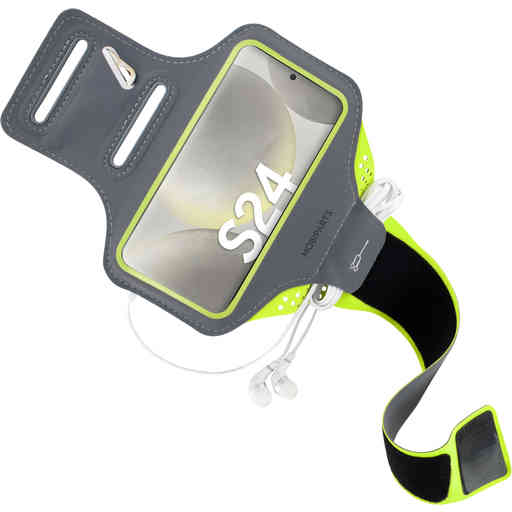 Mobiparts Comfort Fit Sport Armband Samsung Galaxy S24 Neon Green