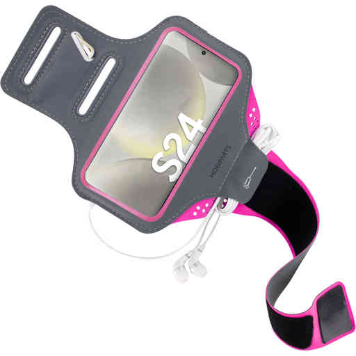 Mobiparts Comfort Fit Sport Armband Samsung Galaxy S24 Neon Pink