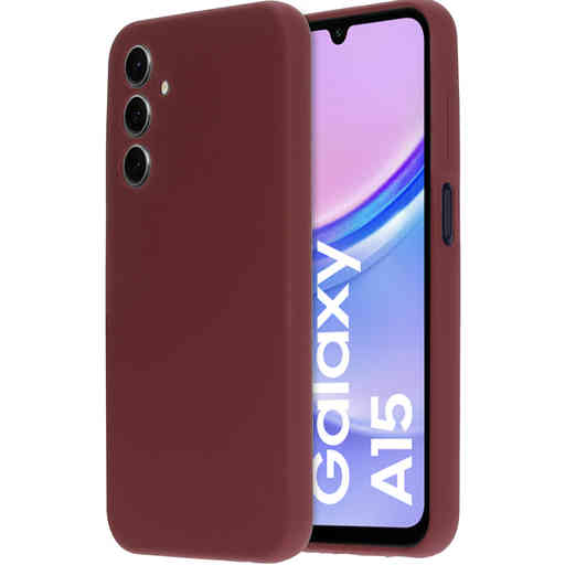 Mobiparts Silicone Cover Samsung Galaxy A15 Plum Red