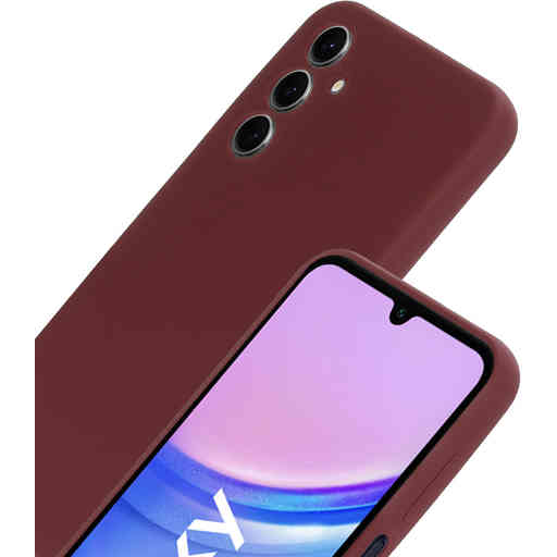 Mobiparts Silicone Cover Samsung Galaxy A15 Plum Red