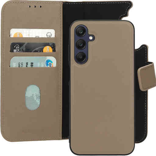 Mobiparts Leather 2 in 1 Wallet Case Samsung Galaxy A25 Taupe