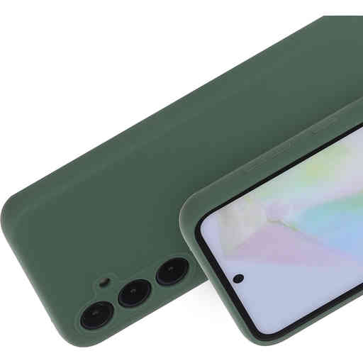 Mobiparts Silicone Cover Samsung Galaxy A35 Forest Green