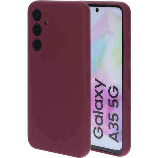 Mobiparts Silicone Cover Samsung Galaxy A35 Plum Red