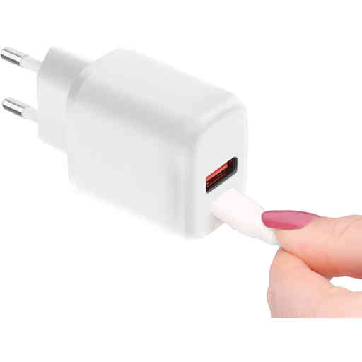 Mobiparts Wall Charger Dual USB-C/USB-A with USB-C to USB-C cable White