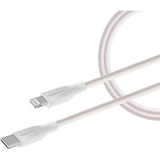 Mobiparts Wall Charger Dual USB-C/USB-A with Lightning Cable White