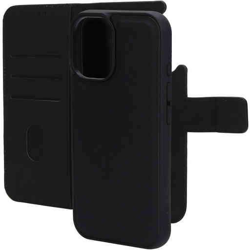 Mobiparts Leather 2 in 1 Wallet Case Apple iPhone 16 Black