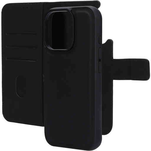 Mobiparts Leather 2 in 1 Wallet Case Apple iPhone 16 Pro Black