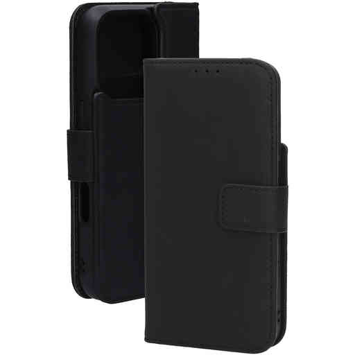 Mobiparts Leather 2 in 1 Wallet Case Apple iPhone 16 Pro Black