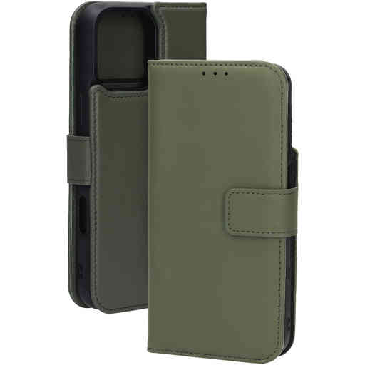 Mobiparts Leather 2 in 1 Wallet Case Apple iPhone 16 Pro Max Green