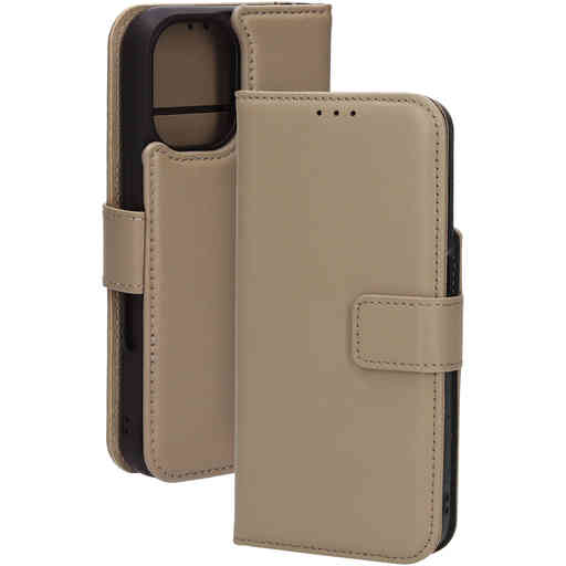 Mobiparts Leather 2 in 1 Wallet Case Apple iPhone 16 Taupe