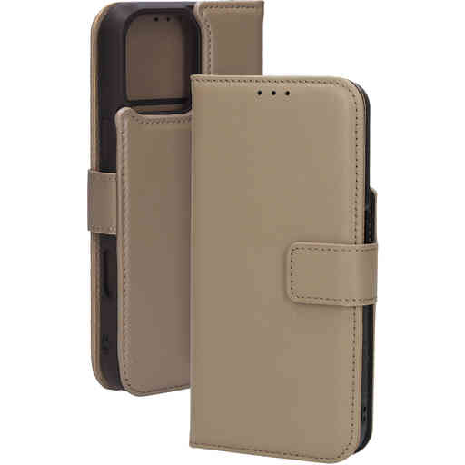 Mobiparts Leather 2 in 1 Wallet Case Apple iPhone 16 Pro Max Taupe