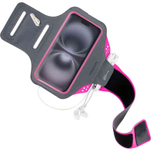 Mobiparts Comfort Fit Sport Armband Apple iPhone 16 Neon Pink