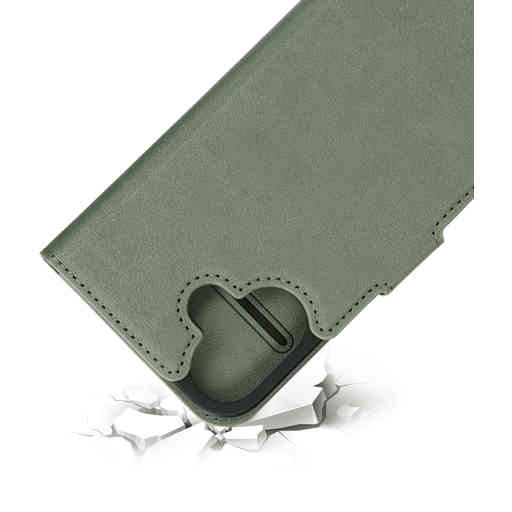 Mobiparts Classic Wallet Case Apple iPhone 16 Stone Green (MagSafe Compatible)