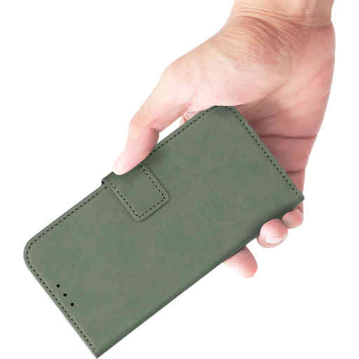 Mobiparts Classic Wallet Case Apple iPhone 16 Stone Green (MagSafe Compatible)