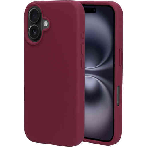 Mobiparts Silicone Cover Apple iPhone 16 Plum Red