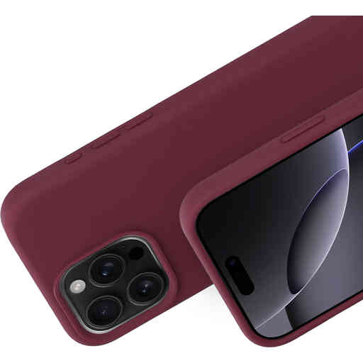 Mobiparts Silicone Cover Apple iPhone 16 Pro Max Plum Red