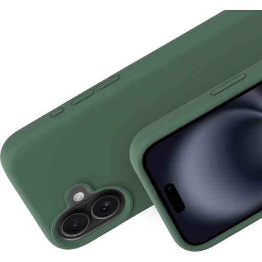 Mobiparts Silicone Cover Apple iPhone 16 Forest Green