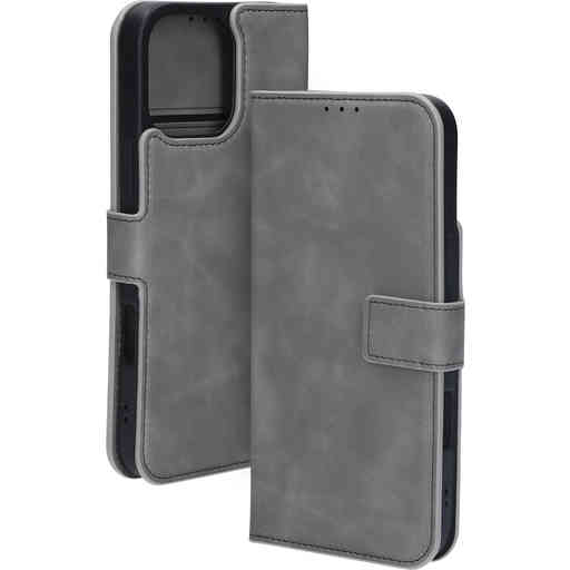 Mobiparts Classic Wallet Case Apple iPhone 16 Pro Max Granite Grey (MagSafe Compatible)