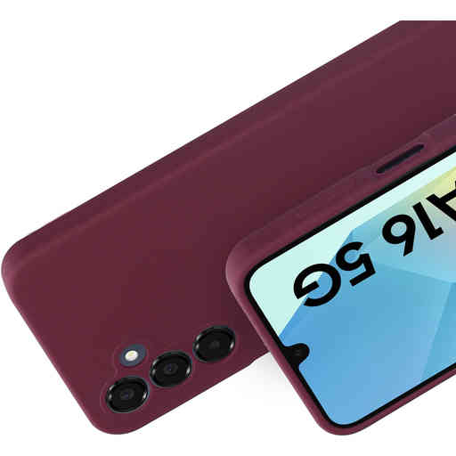 Mobiparts Silicone Cover Samsung Galaxy A16 Plum Red