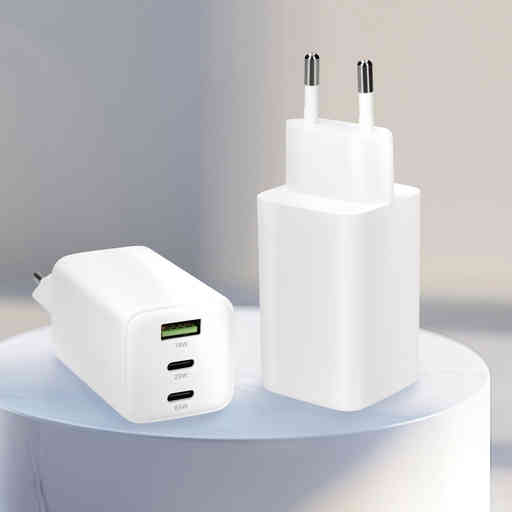 Mobiparts GaN Wall Charger USB-Cx2/USB-A PD 3.0/QC 65W White V2