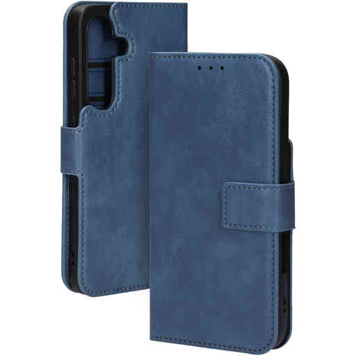 Mobiparts Classic Wallet Case Samsung Galaxy S25 Steel Blue (MagSafe Compatible)