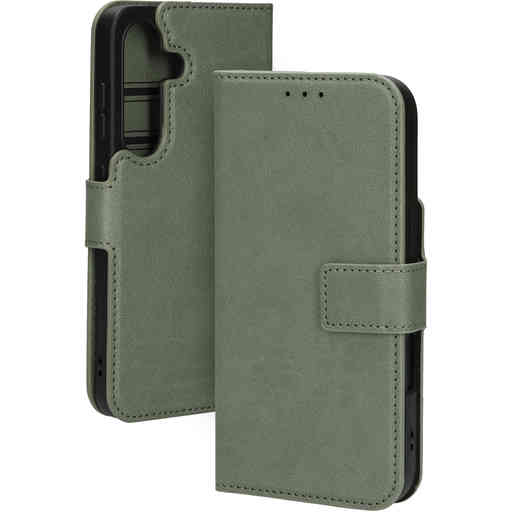 Mobiparts Classic Wallet Case Samsung Galaxy S25 Stone Green (MagSafe Compatible)