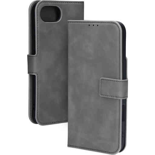 Mobiparts Classic Wallet Case Apple iPhone 16e Granite Grey (MagSafe Compatible)