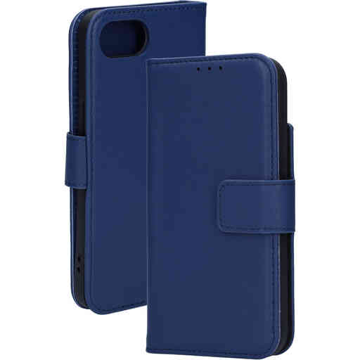 Mobiparts Leather Wallet Case Apple iPhone 16e Blue (MagSafe Compatible)