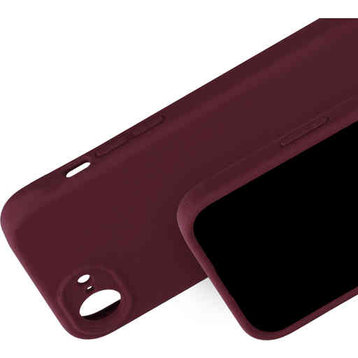 Mobiparts Silicone Cover Apple iPhone 16e Plum Red