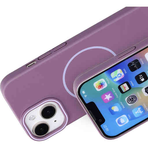 Mobiparts Slim Line Case Apple iPhone 15 (MagSafe Compatible) Imperial Purple