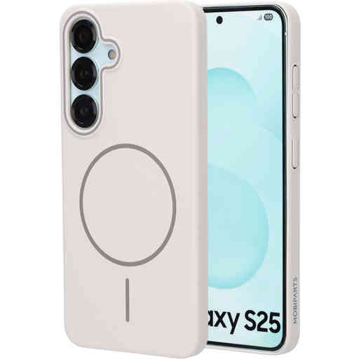 Mobiparts Slim Line Case Samsung Galaxy S25 (MagSafe Compatible) Off White