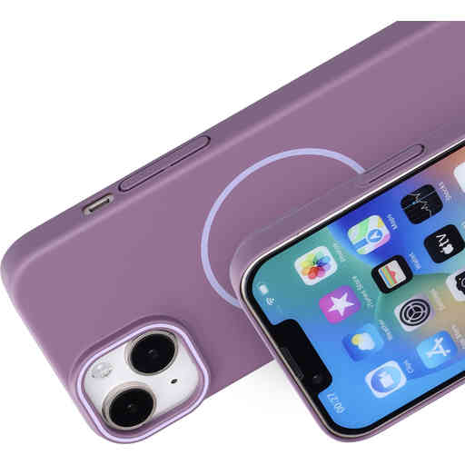 Mobiparts Slim Line Case Apple iPhone 14 (MagSafe Compatible) Imperial Purple