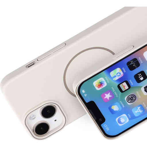 Mobiparts Slim Line Case Apple iPhone 14 (MagSafe Compatible) Off White