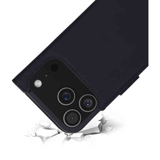 Mobiparts Leather Wallet Case Apple iPhone 17 Pro Black (MagSafe Compatible)
