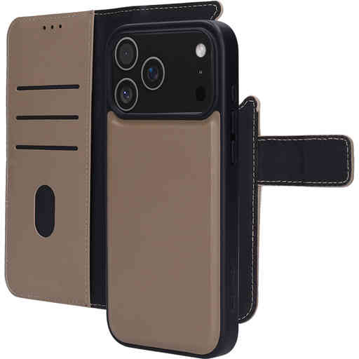Mobiparts Leather 2 in 1 Wallet Case Apple iPhone 17 Pro Max Taupe