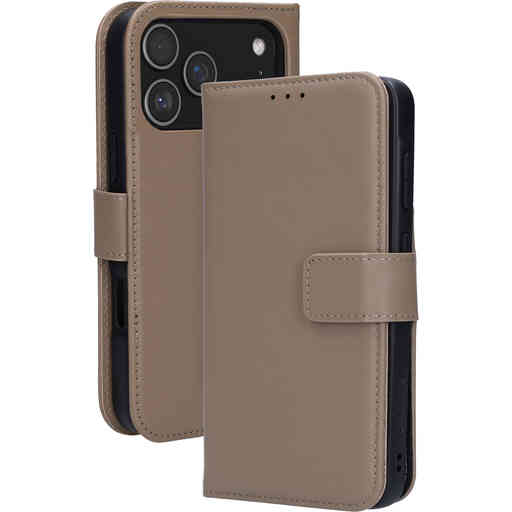 Mobiparts Leather 2 in 1 Wallet Case Apple iPhone 17 Pro Max Taupe