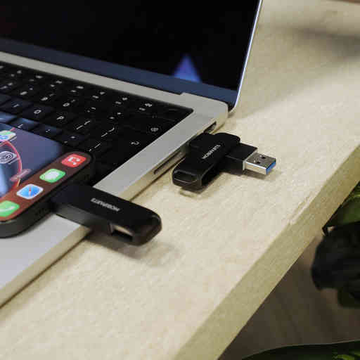 Mobiparts Memorystick Dual USB-C and USB-A 256GB Black (Bulk)
