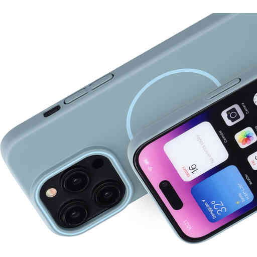 Mobiparts Slim Line Case Apple iPhone 15 Pro (MagSafe Compatible) Sage Green