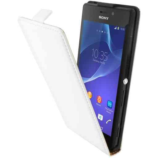 Mobiparts Premium Flip Case Sony Xperia M2 / M2 Aqua White