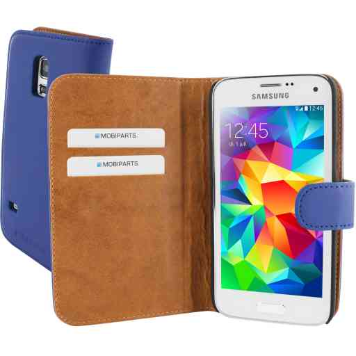 Mobiparts Premium Wallet Case Samsung Galaxy S5 Mini Blue